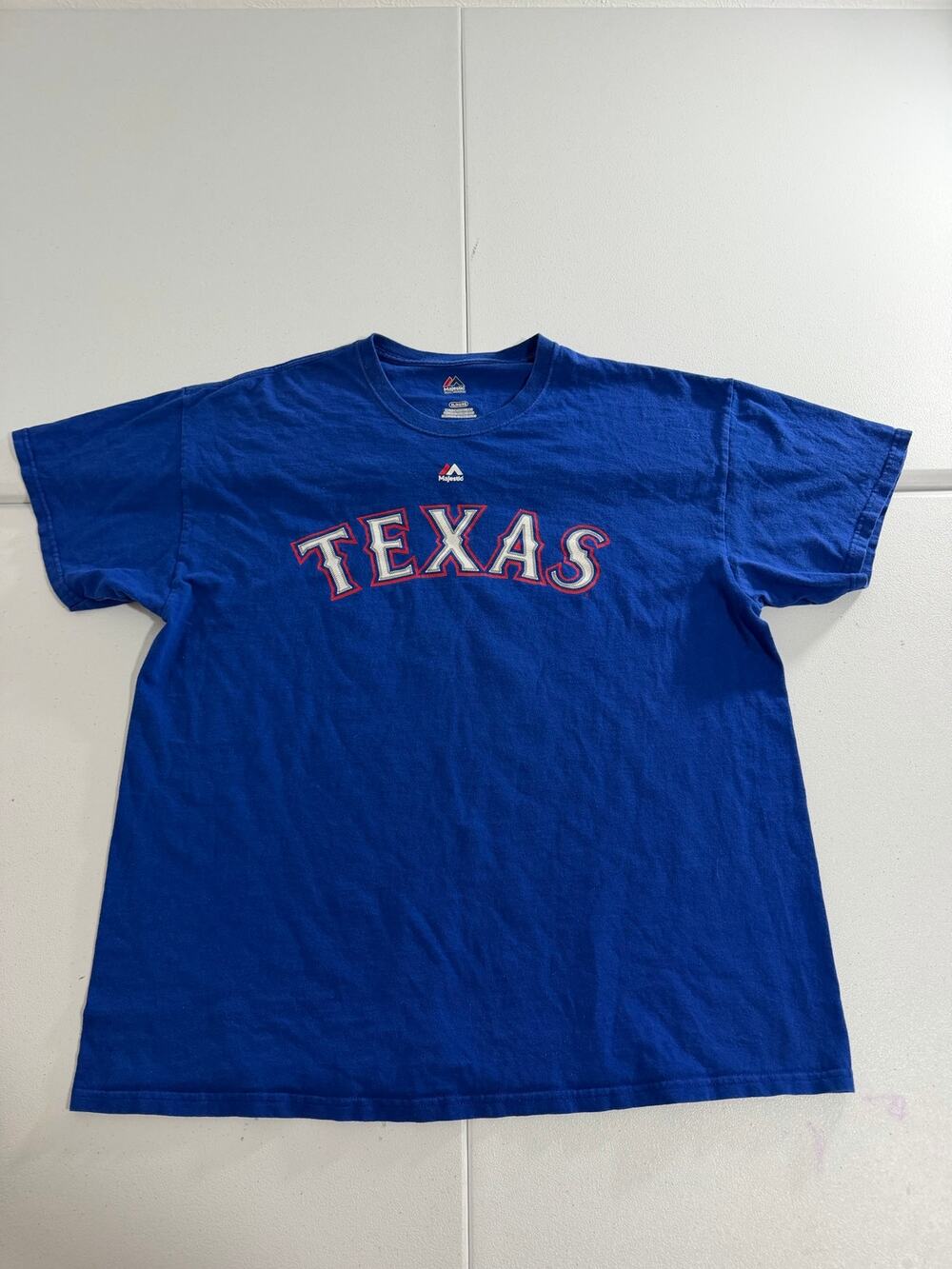 Texas Rangers Bartolo Colon #40 T-Shirt Men’s XL Blue Majestic MLB Player Tee